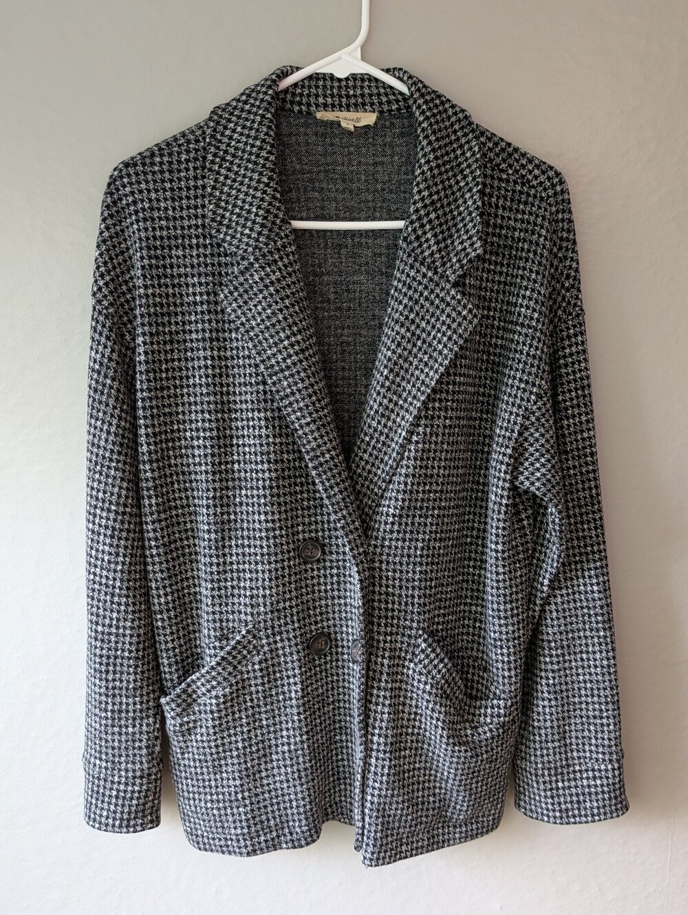 Madewell Redford Houndstooth Sweater Blazer